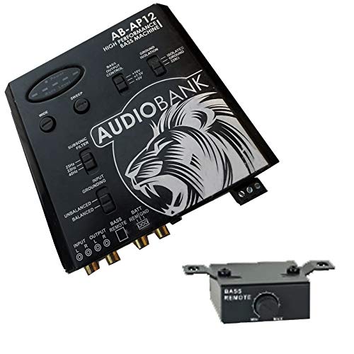 Audiobank High Performance Bass Machine - AB-AP12 - with Subwoofer Bass Control Features/Bass Equalization Circuit/Dash Mount Remote Control and Bass Indicator