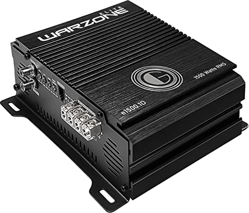 Gravity Audio E1500.1D Warzone 1500W True RMS Car Amplifier Class D Amp 1/2/4 Ohm Stable with Remote Sub Control