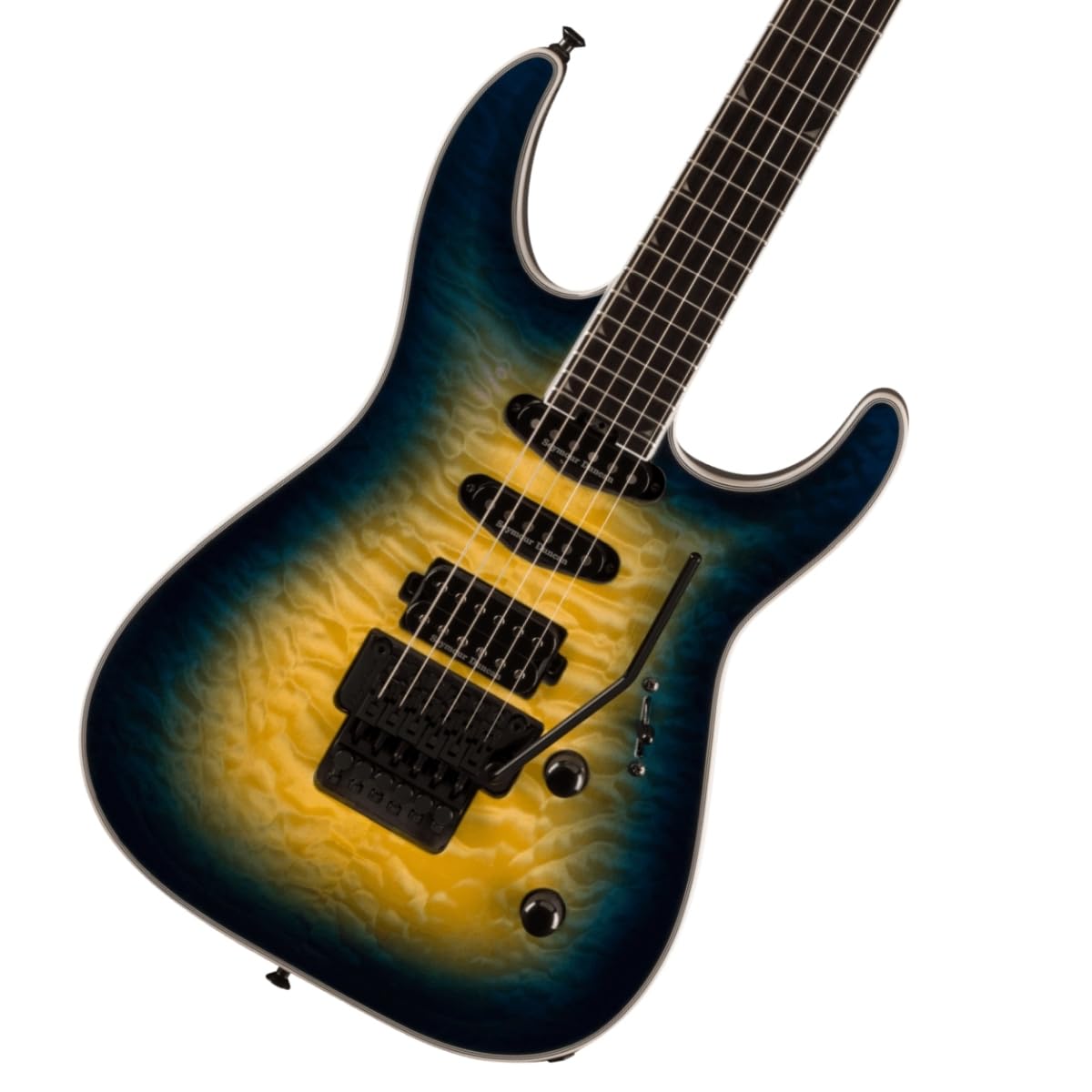 Jackson Pro Plus Series Soloist SLA3Q Electric Guitar - Amber Blue Burst