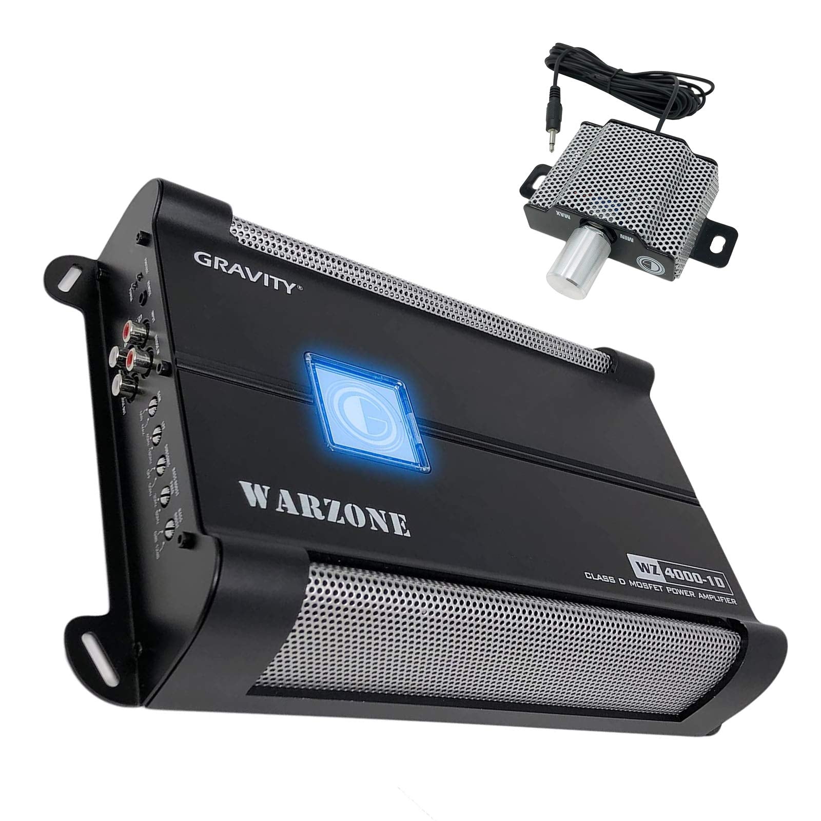 Gravity 8000.1D Class D Car Amplifier - 8000 Watts, 1 Ohm Stable, Digital, Monoblock, Mosfet Power Supply, Great for Subwoofers (2nd Generation) with SoundXtreme AP6 Bass Machine Bundle
