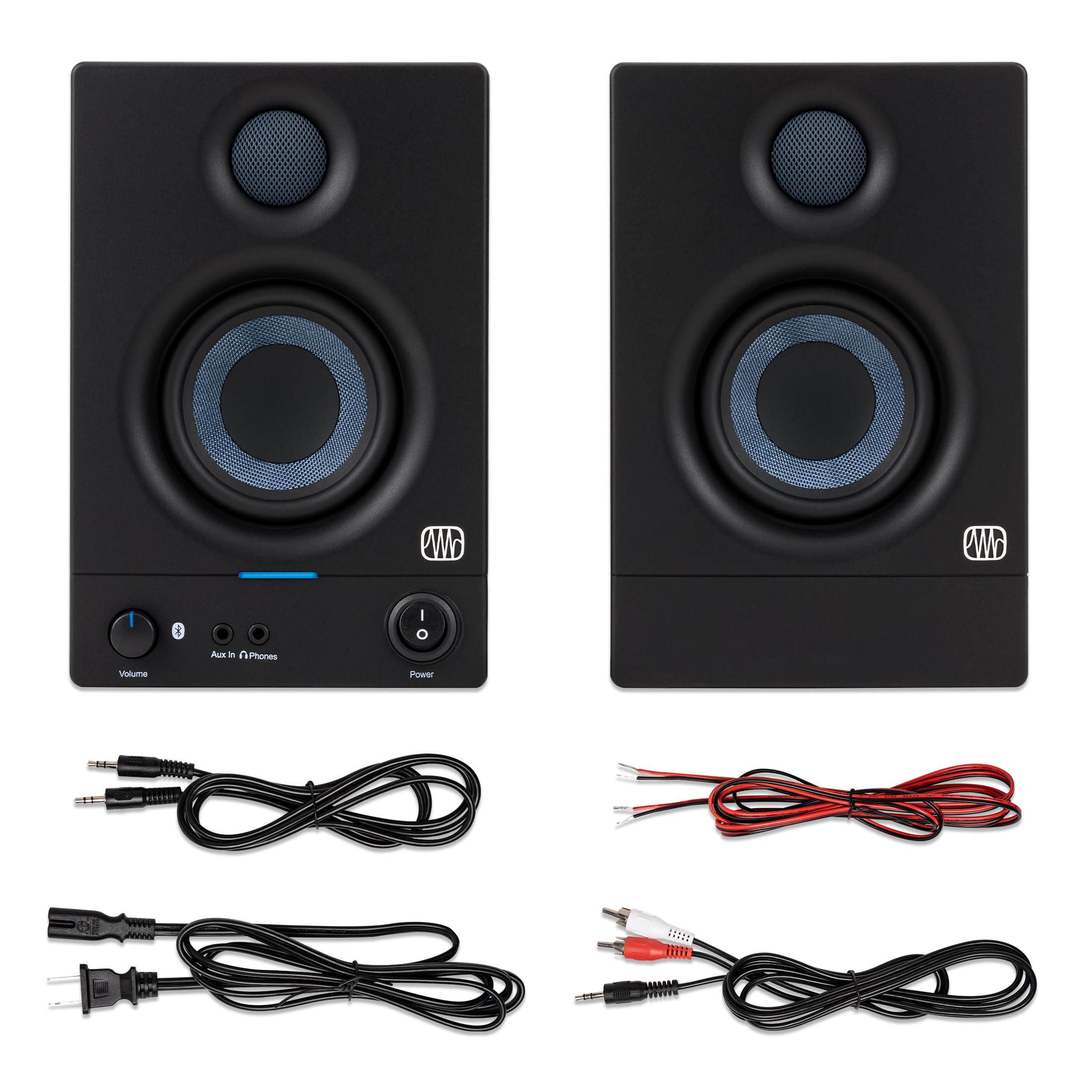 PreSonus Eris 5BT Gen 2 — 5-inch Powered Desktop Speakers with Bluetooth for Multimedia, Gaming, Studio-Quality Music Production, 50W Power